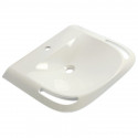 Ponte Giulio B48CMS01WB Mineral Composite Designer Sink with Side Hand Pulls and Shallow Basin