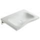 Ponte Giulio B46CNM06W3 Acrylic Stone Sink With Curved Front and Shallow Basin