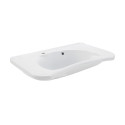 Ponte Giulio B42CNS01WB Ergonomic Sink With Curved Front And Side Mount Faucet