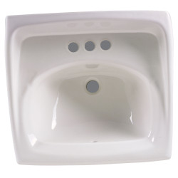American Standard 0355012.020 Lucerne Wall-Hung Sink With 4" Centerset, Finish-White