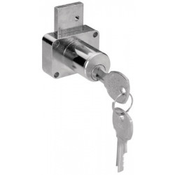 Hafele 232.14. Drawer Lock C8179 Steel Cylinder 1 3/8"