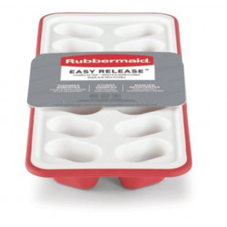 Rubbermaid 2122588 Easy Release Flexible Ice Tray, Red