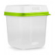 Rubbermaid 2114814 FreshWorks Produce Saver, Medium Produce Storage Container - Square, 2 Piece - 7.2C, Green