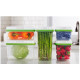 Rubbermaid 211481 FreshWorks Produce Saver, Large Produce Storage Container, Rectangle, Green