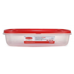 Rubbermaid 20493 EasyFindLids Large Food Storage Container, Rectangle, Red