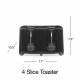 Hamilton Beach 24215PS Wide Slot 4-Slice (Black) Toaster