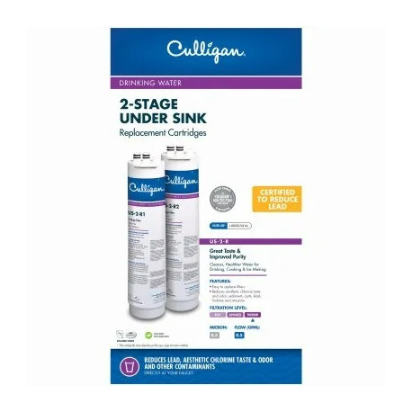 Culligan US-2-R 2-Stage Drinking Water System Cartridge, 2-Ct.