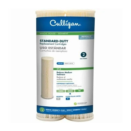 Culligan S1A-D Sediment Water Filter Replacement Cartridges, 2-Pack