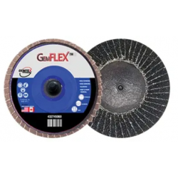 Gemtex Abrasives 225 Gemflex General Purpose Zirconia Mini Flap Disc, Type R Attachment