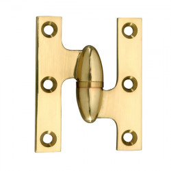 Gruppo Romi F1002W Olive Knuckle Solid Forged Brass Hinge with Washer, Size - 2.5" L x 2.0" W