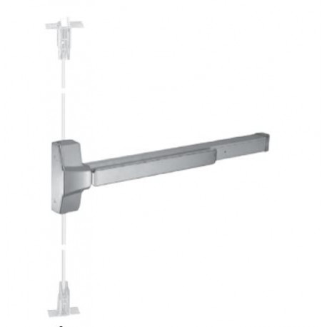 International Door Closers 8650 Wide Design Surface Vertical Rod Exit Device, Smooth Device Body