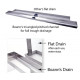 Boann BNLD24C 24" 304 Stainless Steel Linear Shower Floor Drain w/ Base Flange Kit