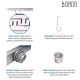 Boann BNLD36C 36" 304 Stainless Steel Linear Shower Floor Drain w/ Base Flange Kit