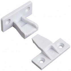 Hardware Resources 200-K1 White Plastic Push Fit Panel Connector for False Fronts