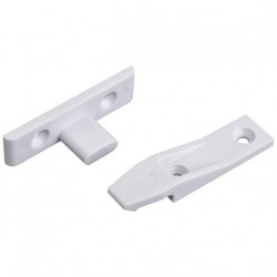 Hardware Resources 200-K2 White Plastic Suspension Fitting Connector for False Fronts