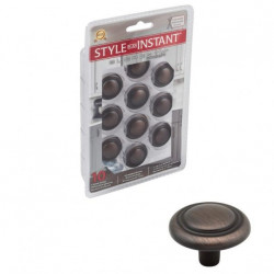 Elements 202 Vienna Cabinet Ringed Knob, Diameter- 1/4"