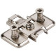 Hardware Resources 400.0P Adjustable Steel Plate with Euro Screws for 500 Series Euro Hinges