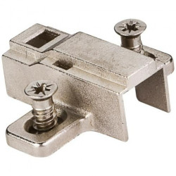 Hardware Resources 400.0P29.05 Heavy Duty Zinc Die Cast Plate with Euro Screws for 500 Series Euro Hinges