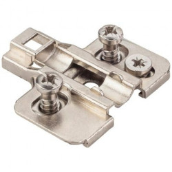 Hardware Resources 600.0P74.05 Zinc Die Cast Plate with Euro Screws for 700, 725, 900 and 1750 Series Euro Hinges
