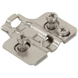 Hardware Resources 600.0P71.05 Steel Plate with Euro Screws for 700, 725, 900 and 1750 Series Euro Hinges