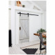 Hardware Resources BDH-01MB-72-R Barn Door Hardware Kit Traditional Strap with Soft-close Matte Black 6 ft Length