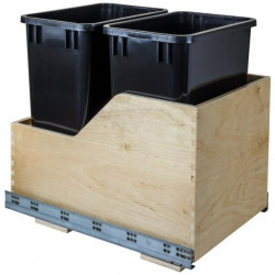 Hardware Resources CAN-WBMD Wood Bottom-Mount Soft-Close Trashcan Rollout