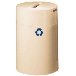 Peter Pepper 1047 Cylindrical Fiberglass Recycling Receptacle - PPP Finish
