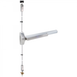 TownSteel ED1200 Electrified Grade 1 Surface Vertical Rod Exit Device, Satin Stainless Steel
