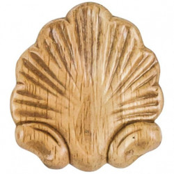 Hardware Resources PAPL-06RW Pressed Rubberwood Shell Applique