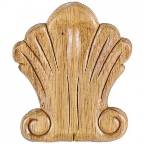Hardware Resources PAPL-09RW Rubberwood Pressed Shell Applique