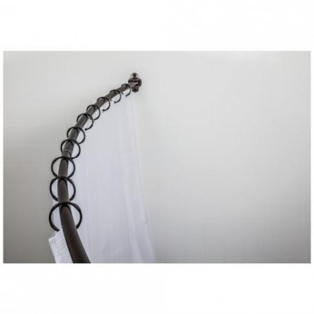 Hardware Resources SR02 56"-72" Adjustable Curved Shower Curtain Rod