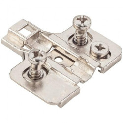 Hardware Resources 600.0P72.05 Zinc Die Cast Plate with Euro Screws for 700, 725, 900 and 1750 Series Euro Hinges