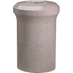 Peter Pepper 107 Fanfare Fiberglass Trash Receptacle with Built In Bag Retainer - PPP Finish