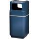 Peter Pepper 1083 (2) 8" x 14" Trash Opening With 2 Spring-Loaded Flap Door Fiberglass Trash Receptacle - Aggregate Finish
