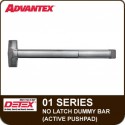 Detex ADVANTEX 01/04 Series No Latch Dummy Bar (Active Pushpad)