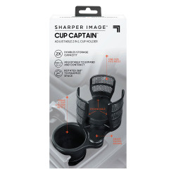 Allstar Innovations CUP01006 Sharper Image, Cup Captain Adjustable 2 in 1 Cup Holder