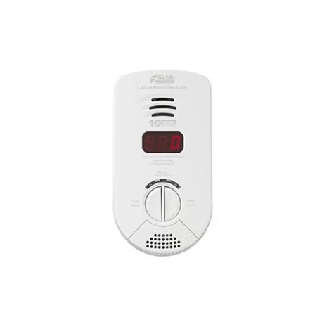 Kidde KN-COP-DP-10YB Worry-Free Bedroom Plug-in Carbon Monoxide Alarm With Sealed Lithium Battery Backup, Digital Display and Voice Alarm