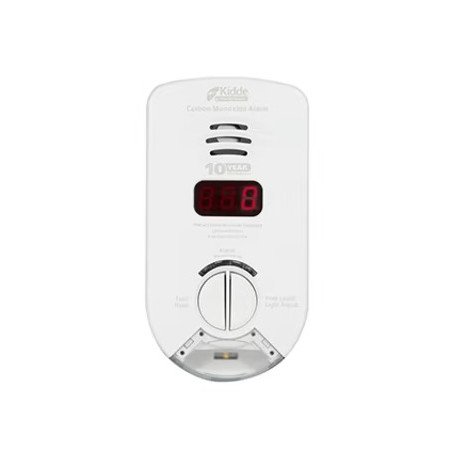 Kidde KN-COP-DP-10YH Worry-Free Hallway Plug-in Carbon Monoxide Alarm With Sealed Lithium Battery Backup, Digital Display, and Escape/Night Light