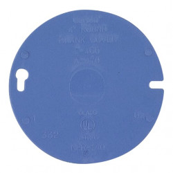 ABB Installation Products E460R-CAR Round Blank Box Cover, Size, 4"