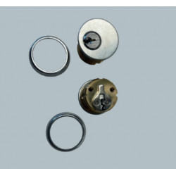 Gaab Locks R503 Brass Pair Mortise Cylinder + 2 Trim Ring