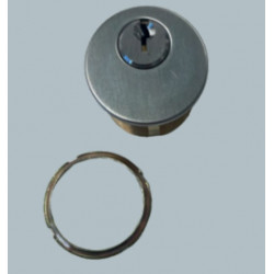 Gaab Locks R503-03 Brass Single Mortise Cylinder + 1 Trim Ring, 1-1/8" Length