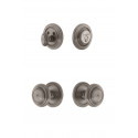 Grandeur Circulaire Rosette Knob & Deadbolt Set