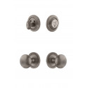 Grandeur Circulaire Rosette w/ Fifth Avenue Knob & Matching Deadbolt