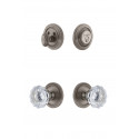 Grandeur Circulaire Rosette w/ Fontainebleau Crystal Knob & Matching Deadbolt