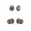 Grandeur Circulaire Rosette w/ Parthenon Knob & Matching Deadbolt