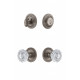 Grandeur Circulaire Rosette w/ Versailles Crystal Knob & Matching Deadbolt