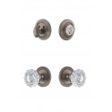 Grandeur Circulaire Rosette w/ Versailles Crystal Knob & Matching Deadbolt