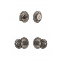 Grandeur Circulaire Rosette w/ Windsor Knob & Matching Deadbolt