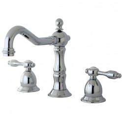 Kingston Brass KS197 Tudor Widespread Lavatory Faucet w/ Brass Pop-Up