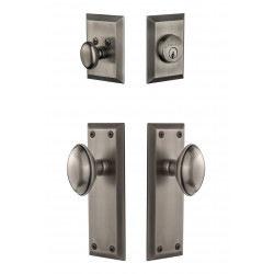 Grandeur Fifth Avenue Long Plate w/ Eden Prairie Knob & Matching Deadbolt